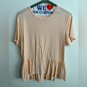 Aritzia Sunday Best Peach Peplum Top Size M